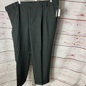 NWT Big & Tall Van Heusen Double Pleat Extender Waist Dress Pants